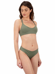 Hurley Onsale | Max Solid Mid Rise Cheeky Bikini Bottom - Willow