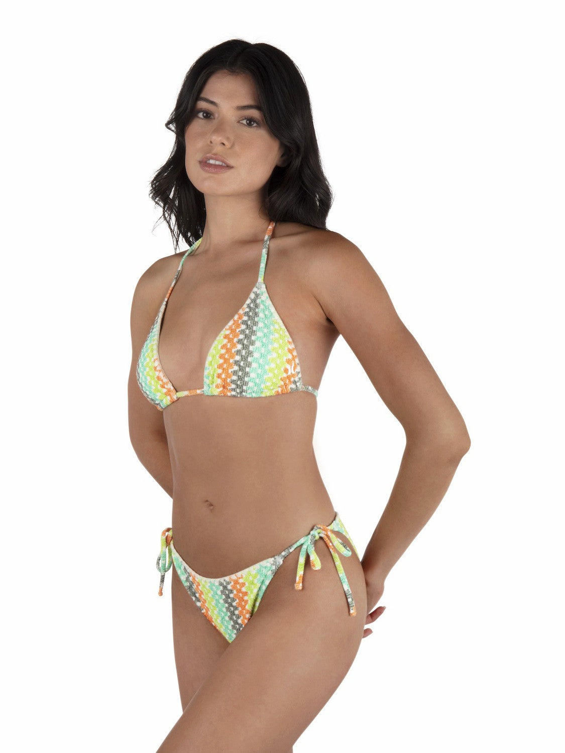 Hurley For Sale | Stripe Crochet Scrunch Cheeky Bottom - Sour Apple