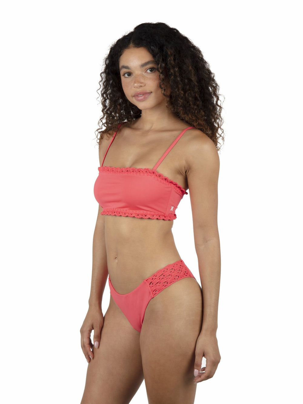 Hurley Discount | Macrame Cheeky Hipster Bikini Bottom - Poppy