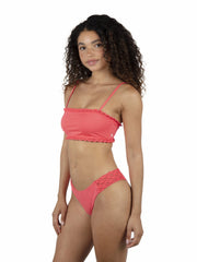 Hurley Discount | Macrame Cheeky Hipster Bikini Bottom - Poppy