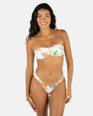 Hurley Discount | Malia Front Slide Cheeky Bikini Bottom - White