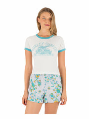 Hurley Onsale | Speedway Ringer Baby Tee - Tofu