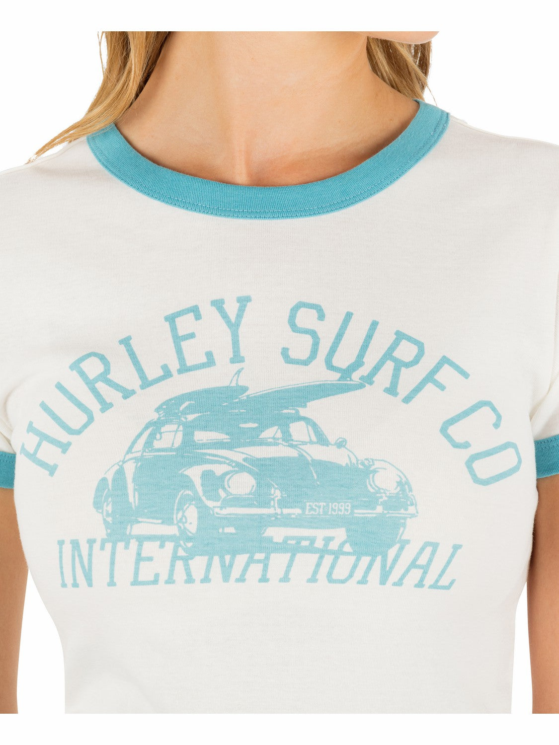Hurley Onsale | Speedway Ringer Baby Tee - Tofu