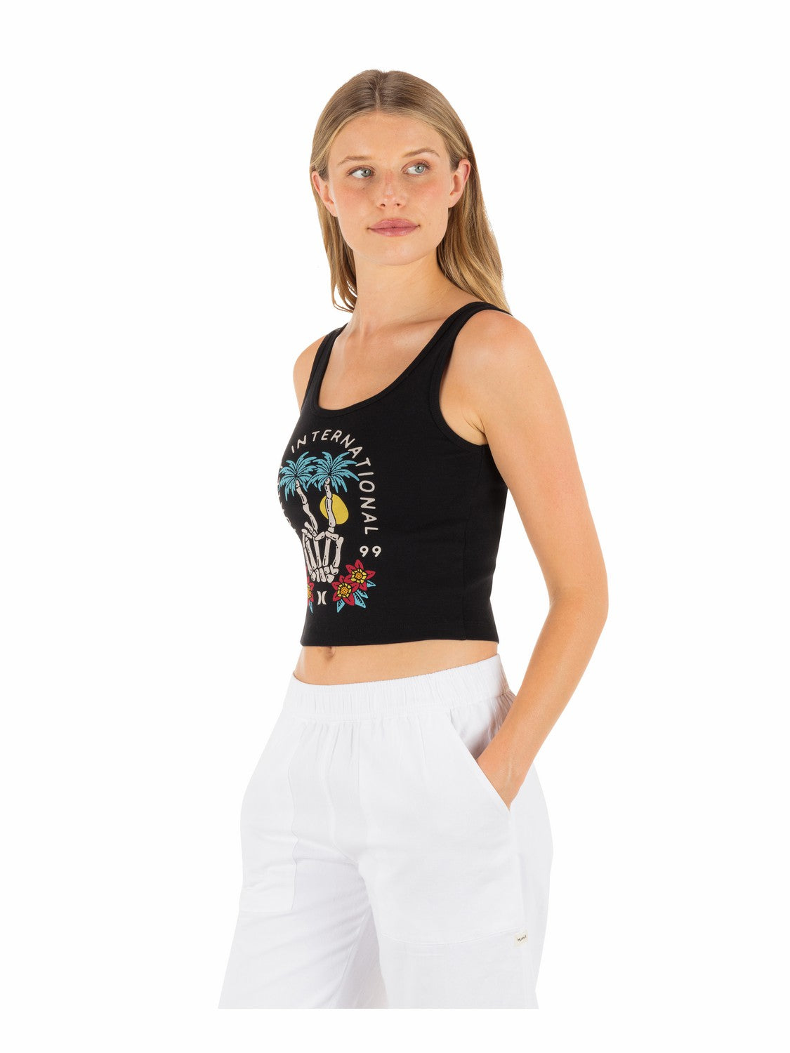 Hurley On Sale | Peacebone Scoop Crop Tank - Black