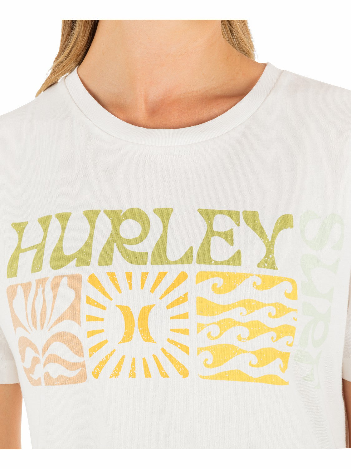 Hurley On Sale | Surf Days Boxy Crop Tee - Tofu