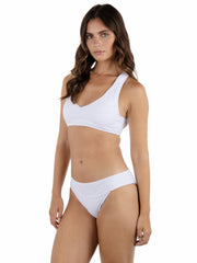 Hurley On Sale | Amphora Banded Hipster Moderate Bikini Bottom - White